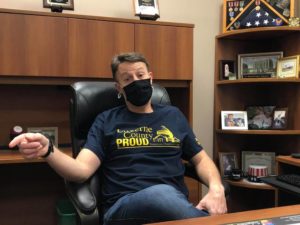 Luzerne County Manager C. David Pedri is seen in his office late last year in this file photo. ‘What a privilege it has been to serve in this capacity,’ said Pedri, who is leaving the role to take a position overseeing the Luzerne Foundation. ‘Having the ability to work in my home county, where I choose to raise my children, has been the highlight of my career.’
                                 Roger DuPuis | Times Leader