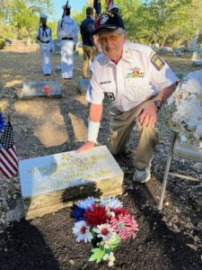 U.S. Marine Corps veteran Joe Barna recently visited the gravesite of Jackie Kilmer, a Corpsman who Barna says saved his life during the Korean War.