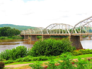 The Firefighters Memorial Bridge is seen from the Pittston side of the Susquehanna River.
                                 File photo
